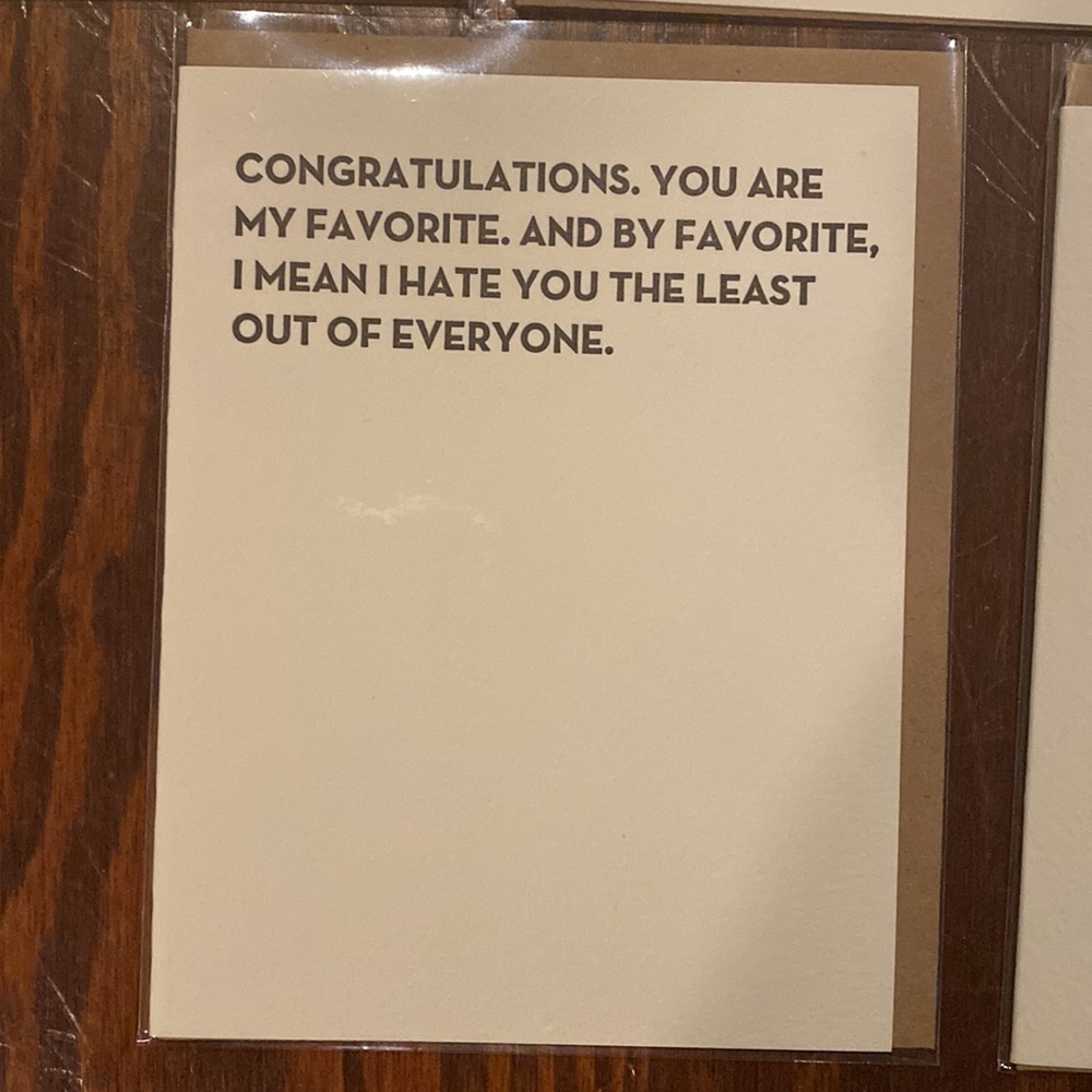 Set of 5 sarcastic, sassy notecards.high quality Sapling Press heavyweight cards - Picture 5 of 8